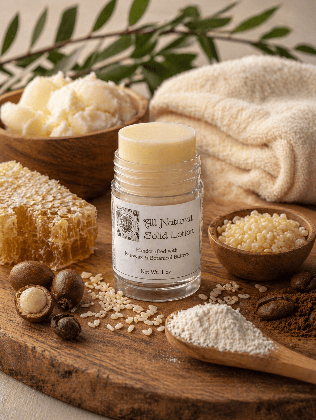 All Natural Solid Lotion