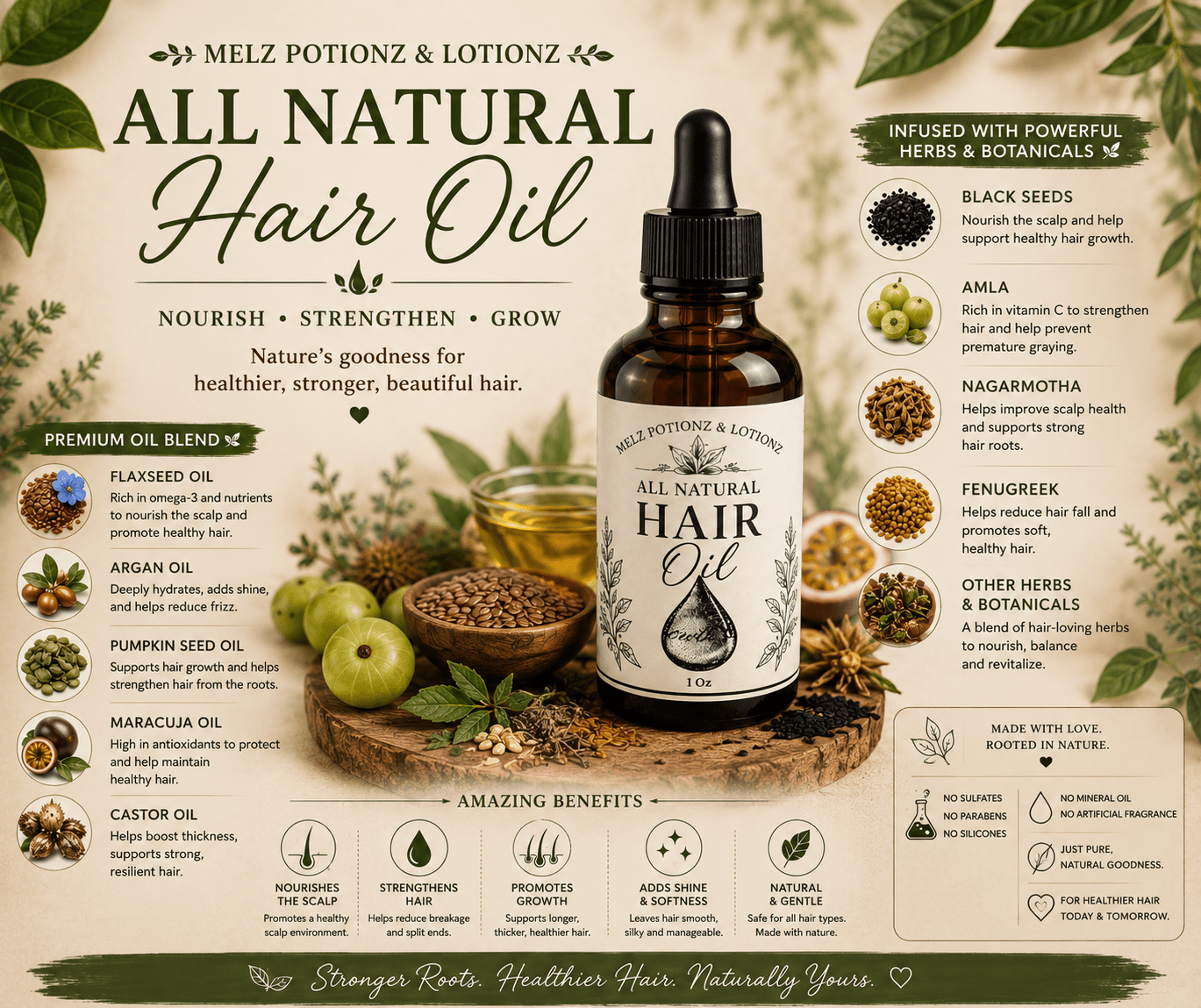 Herbal Infused Hair Growth Oil